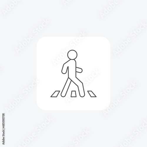 Pedestrian, Walker, Foot Traveler, thin line icon, grey outline icon, pixel perfect icon