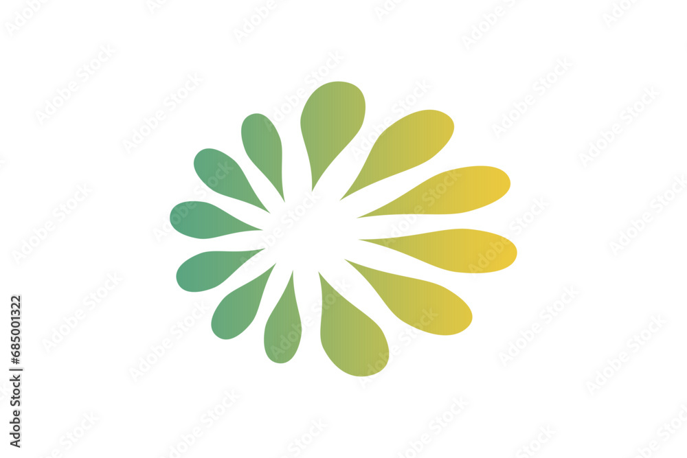 green flower isolated on white background green flower isolated on white background