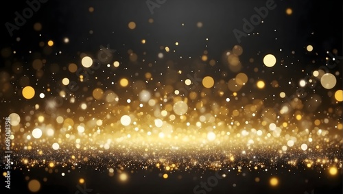 yellow glow particle abstract bokeh background