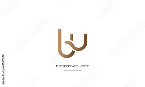 BU, UB, B, U abstract letters logo monogram