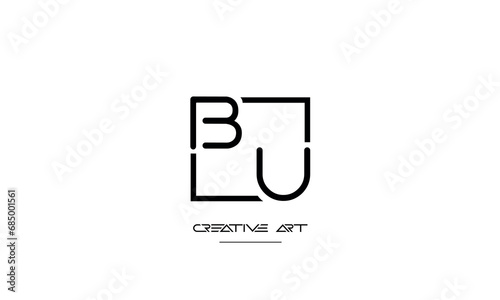 BU, UB, B, U abstract letters logo monogram