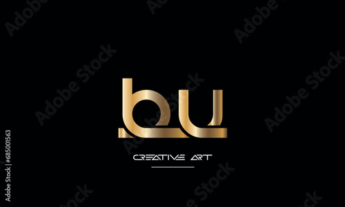 BU, UB, B, U abstract letters logo monogram