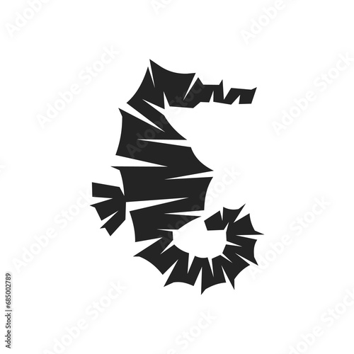 Sea horse logo template Isolated. Brand Identity. Icon Abstract Vector graphic