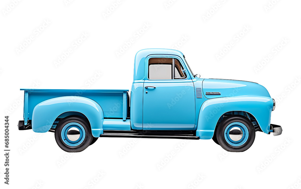 Blue Pickup Truck Isolated On transparent background