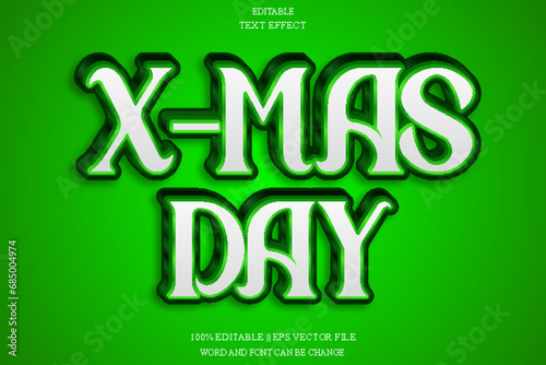 X mas Editable Text Effect Emboss Gradient Style