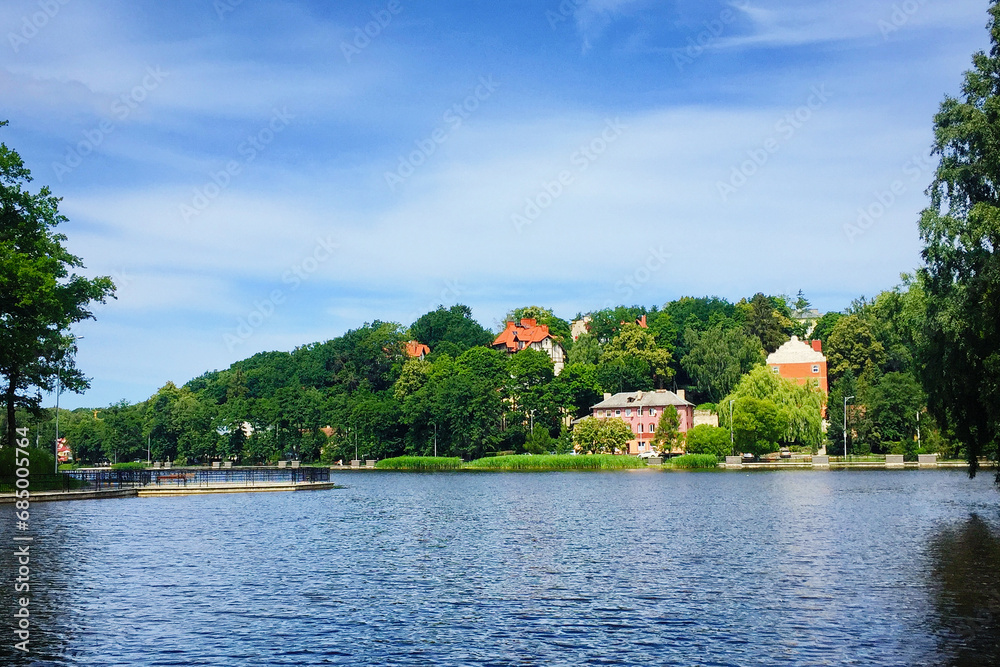 Scenic view of the lake in Svetlogorsk