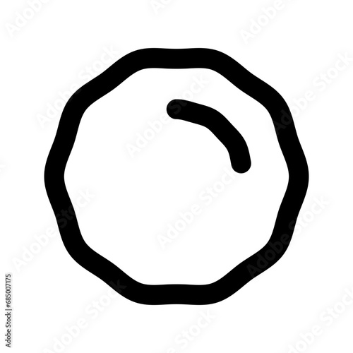 snowball line icon