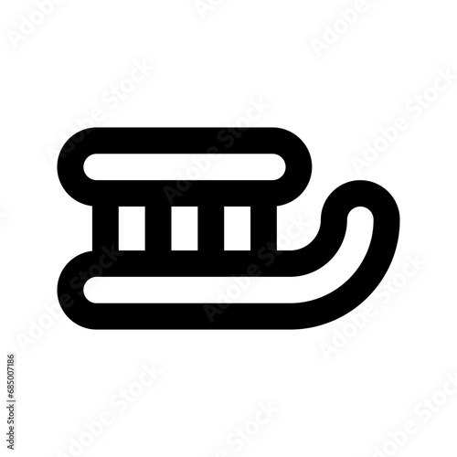 sleigh line icon