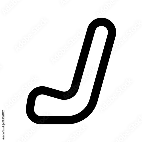 Canvas Print stick line icon