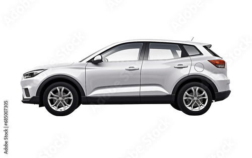 Silver Compact Crossover Isolated On transparent background