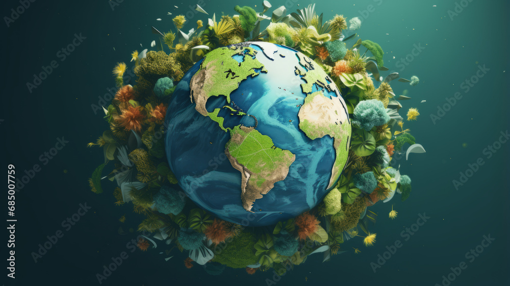 Globe Earth, sustainable design backdrop Globe Earth, sustainable design backdrop