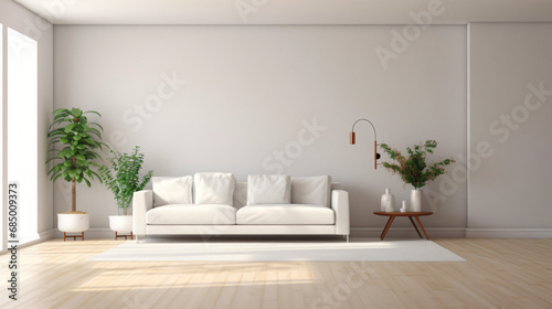 Blank living room interior