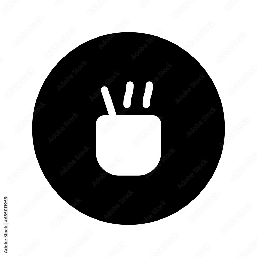 Obraz premium hot drink glyph circular icon