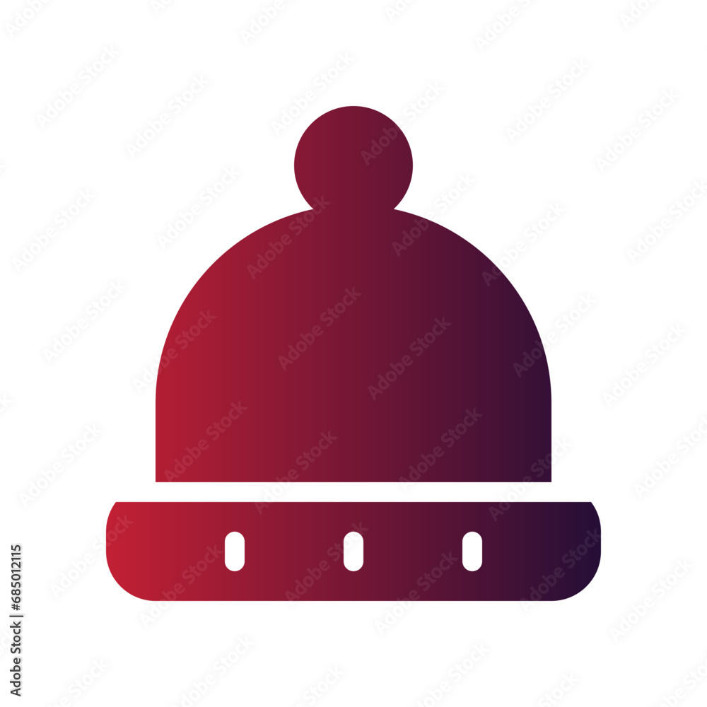winter hat flat gradient icon winter hat flat gradient icon