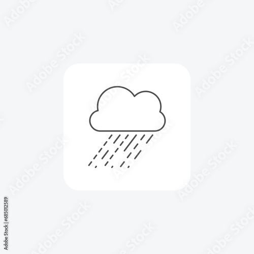 Rain, Rainfall, Weather, icon isolated on white background vector illustration Pixel perfec
