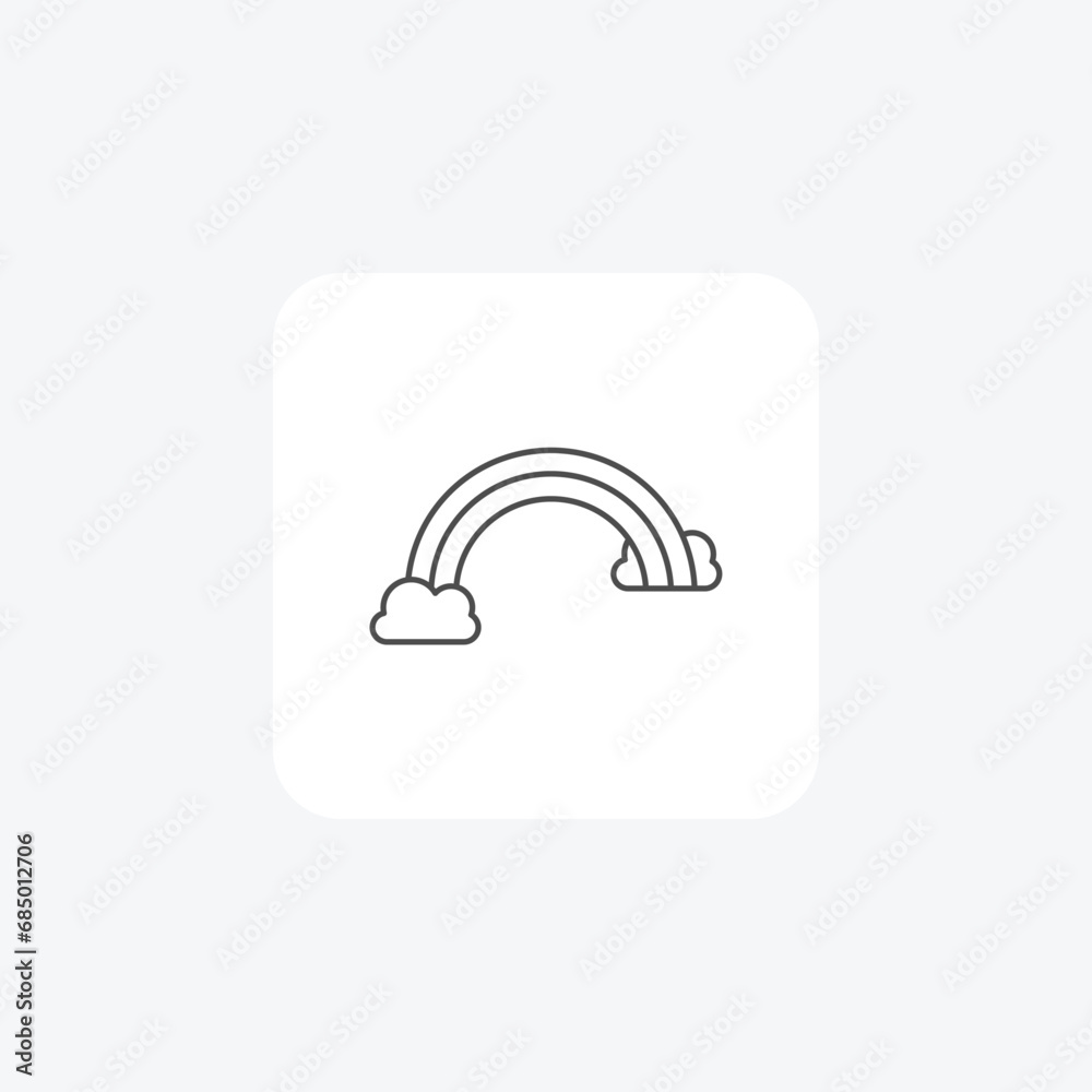 Rainbow, colors, spectrum, light, refraction thin line icon, grey outline icon, pixel perfect icon Rainbow, colors, spectrum, light, refraction thin line icon, grey outline icon, pixel perfect icon