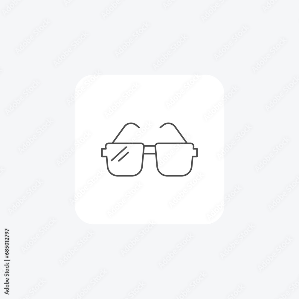 Sunglasses, Eye protection, Fashion accessory, thin line icon, grey outline icon, pixel perfect icon Sunglasses, Eye protection, Fashion accessory, thin line icon, grey outline icon, pixel perfect icon