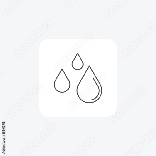 Rain, Weather, Refreshing, thin line icon, grey outline icon, pixel perfect icon