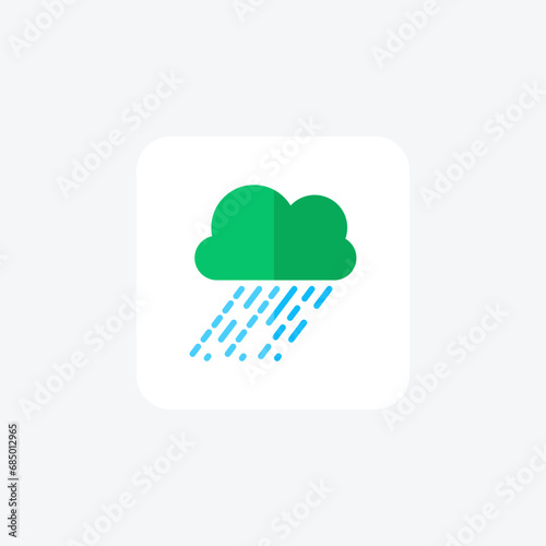 Rain, Rainfall, Weather, icon isolated on white background vector illustration Pixel perfec