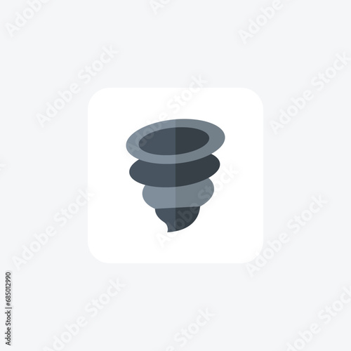 Tornado, Cyclone, Whirlwind,  flat color icon, pixel perfect icon