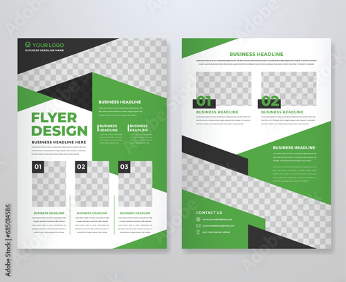 set of business flyer template with minimalist layout and modern style use for promotion kit and product publication