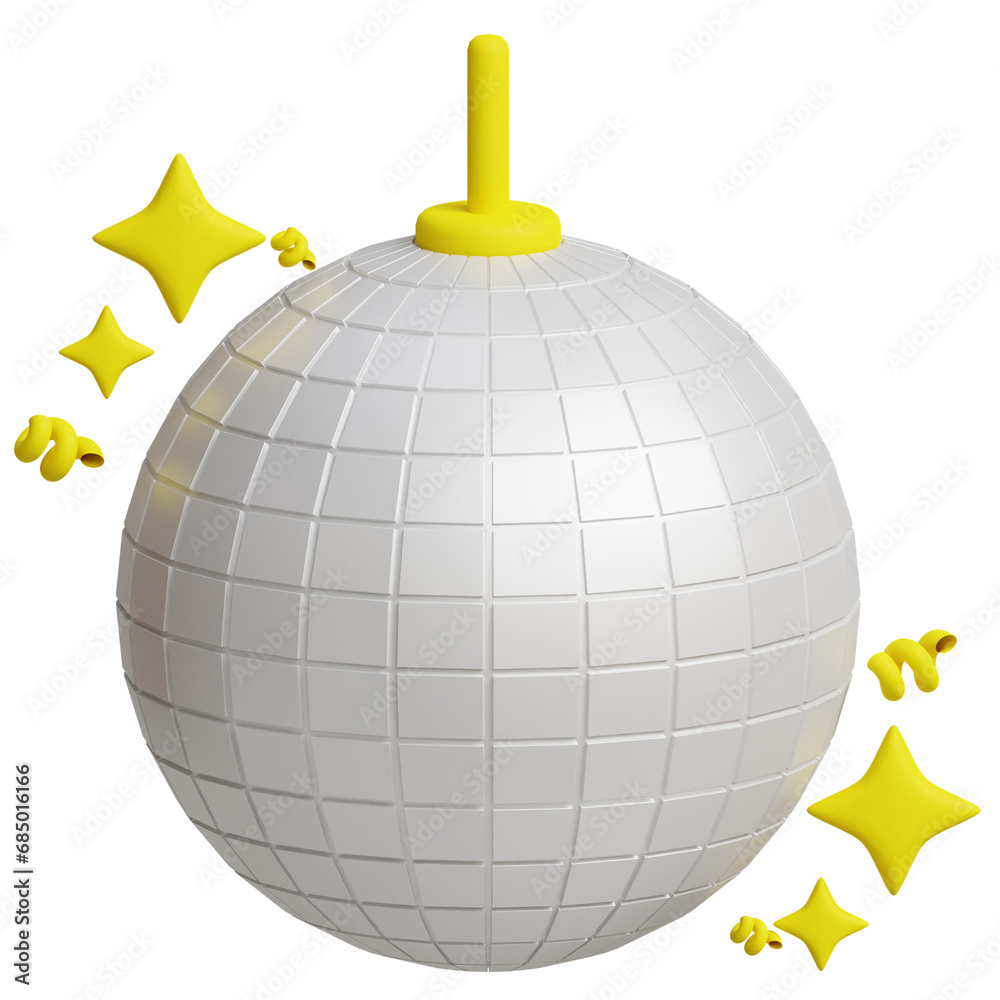 3D Disco Party Lamp Illustration 3D Disco Party Lamp Illustration