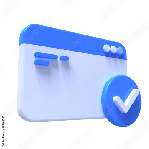 Render illustration. Simple icon for web and app. Modern trendy design. Transparent background. Format png