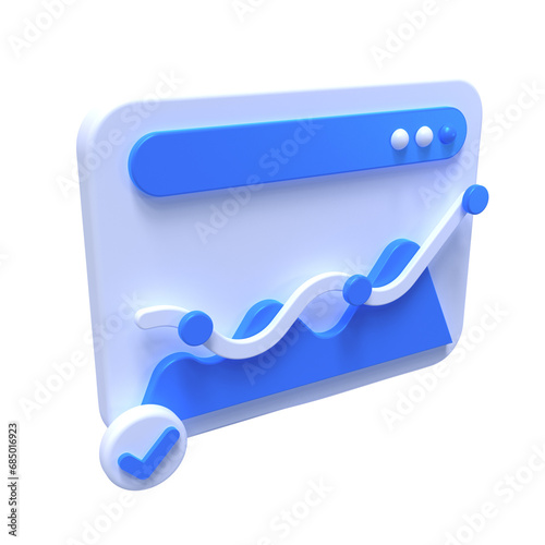 Render illustration. Simple icon for web and app. Modern trendy design. Transparent background. Format png