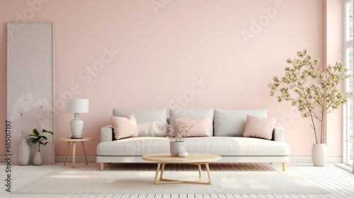 Pastel sofa in living room © khan