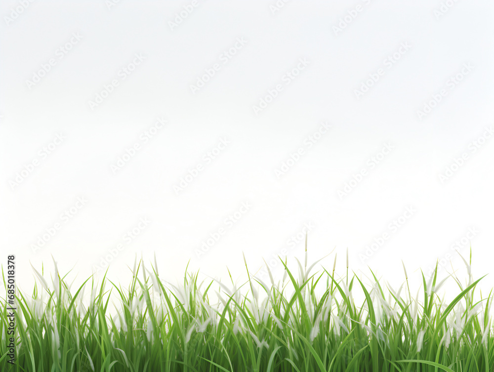 fresh green grass on a white minimalistic background fresh green grass on a white minimalistic background