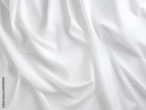 bright white fabric in wavy layers of abstract background