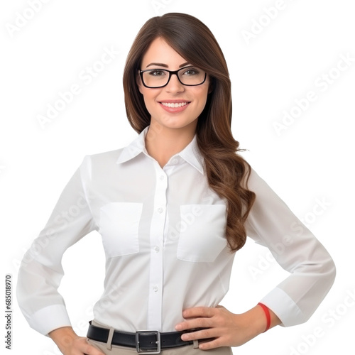 beautiful school teacher isolated