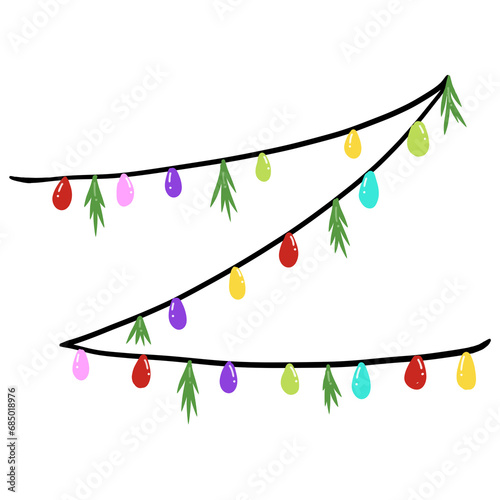 Christmas lights garland
