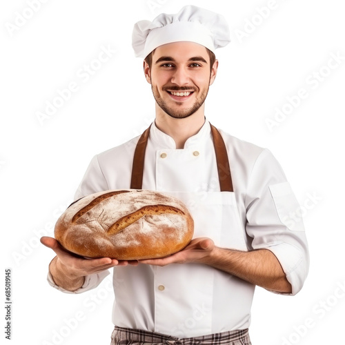 handsome baker isolated