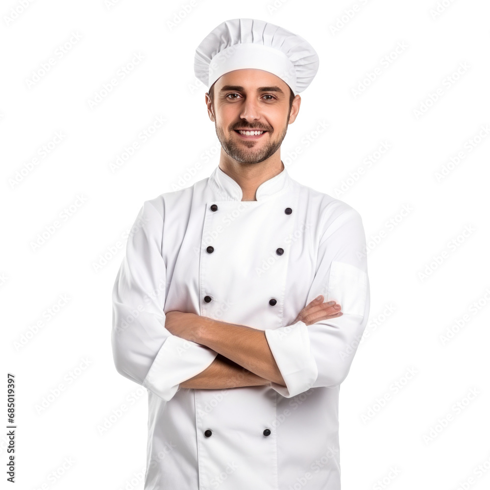 handsome chef isolated