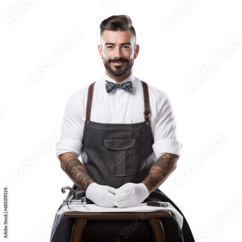 handsome barber isolated