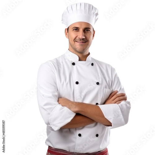 handsome chef isolated