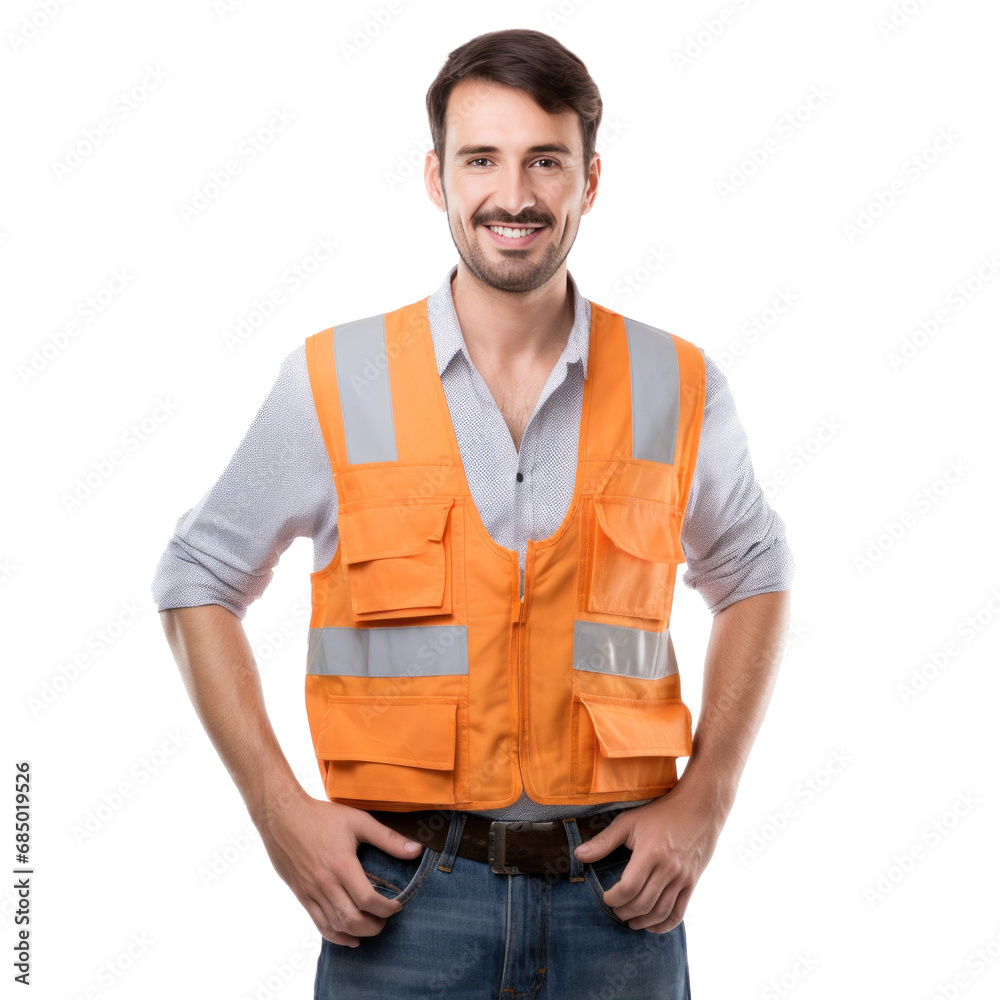 Fototapeta premium handsome worker isolated