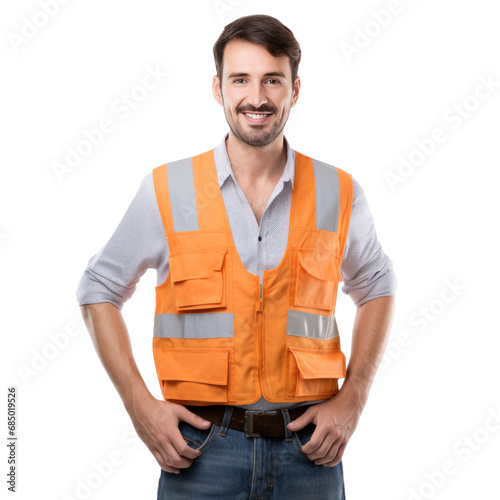 handsome worker isolated