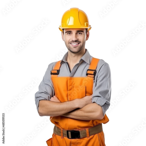 handsome worker isolated