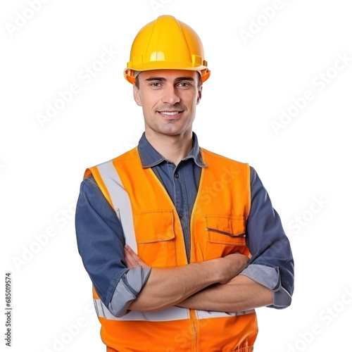 handsome worker isolated