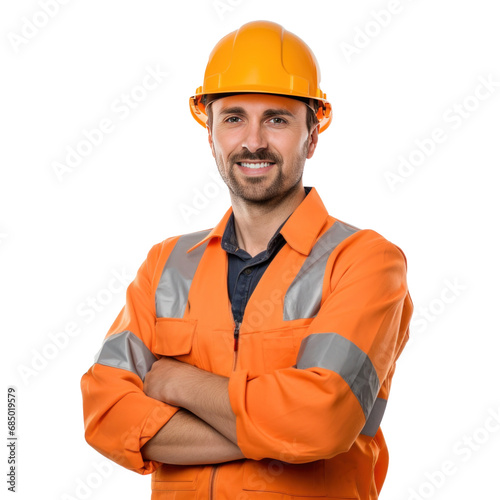 handsome worker isolated