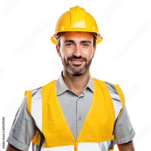 handsome worker isolated