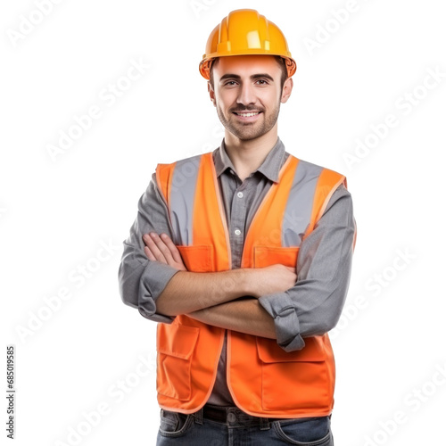 handsome worker isolated