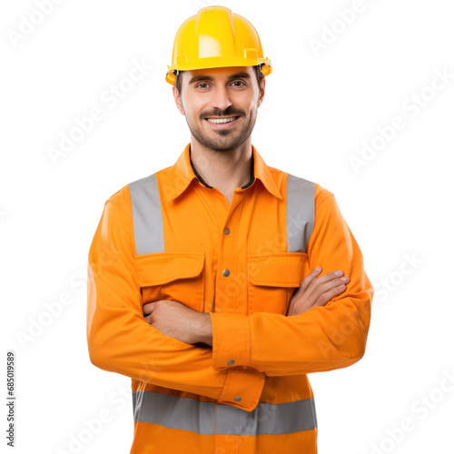 handsome worker isolated