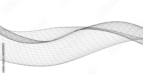 abstract geometric surface wave 3d