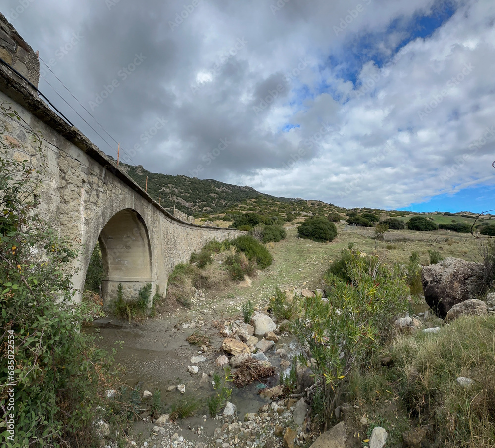 Old bridge of a rural road