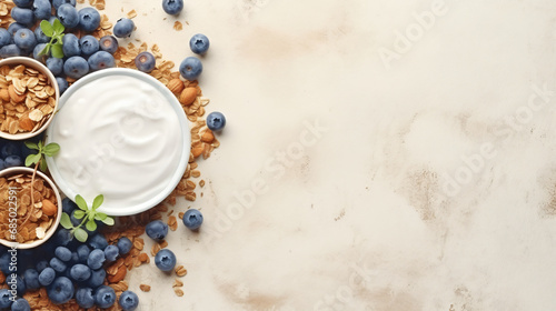 Greek Yogurt with granola photo