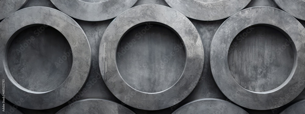 Abstract architecture concrete cement 3d wall texture background, with gray grey slices rings Abstract architecture concrete cement 3d wall texture background, with gray grey slices rings