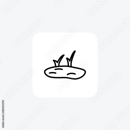 Lake, Waterbody, Nature, Scenery, Line Icon, Outline icon, vector icon, pixel perfect icon